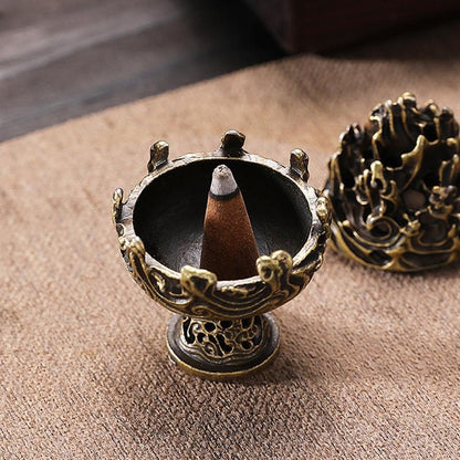 Small Vintage Copper Incense Burner - Indoor Ornament