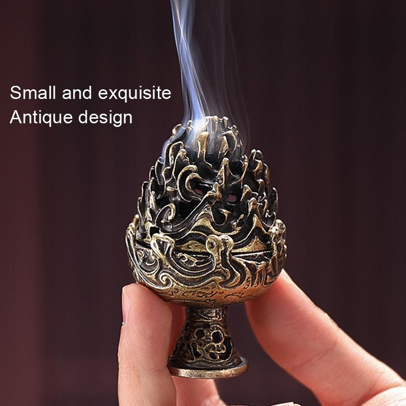 Small Vintage Copper Incense Burner - Indoor Ornament