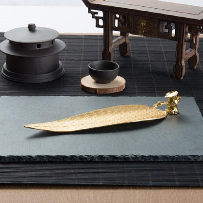 Large Sandalwood Incense Sticks with Leaf Ornaments - Gold