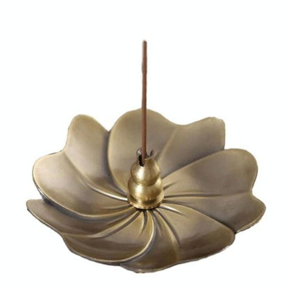 Vintage Sandalwood Incense Burner - Creative Alloy Holder for Bedroom - Red Copper