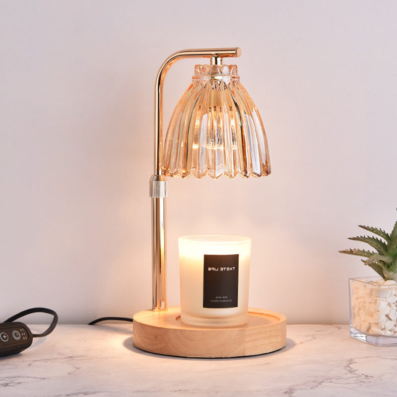 Elegant Gold Candle Warmer Lamp with Timer and Dimming - Scented Candle Melter for Home Decor