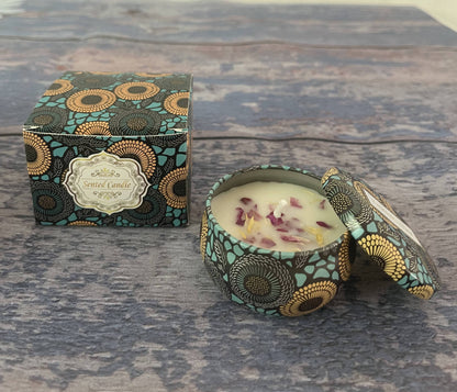 Small Scented Candle Set - 4 Soy Wax Candles, Travel Candle Set (Strawberry)