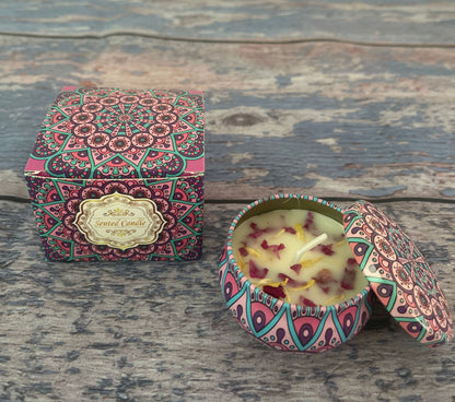 Small Scented Candle Set - 4 Soy Wax Candles, Travel Candle Set (Bluebell)