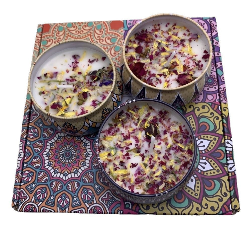 Small Scented Candle Set - 4 Soy Wax Candles, Travel Candle Set (Bluebell)