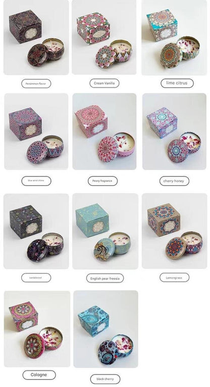 Small Scented Candle Set - 4 Soy Wax Candles, Travel Candle Set (Bluebell)