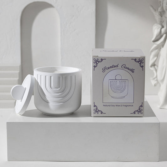 (Fresh blue wind chimes)Scented Candle - Soy Wax Candle in Ceramic Pot